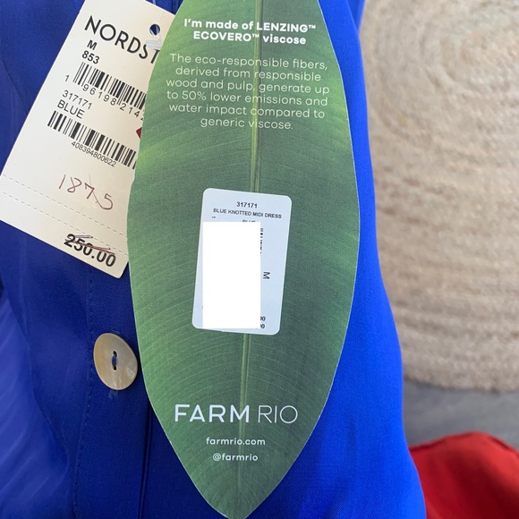 NWT Farm Rio Blue Midi Dress - Picture 11 of 12